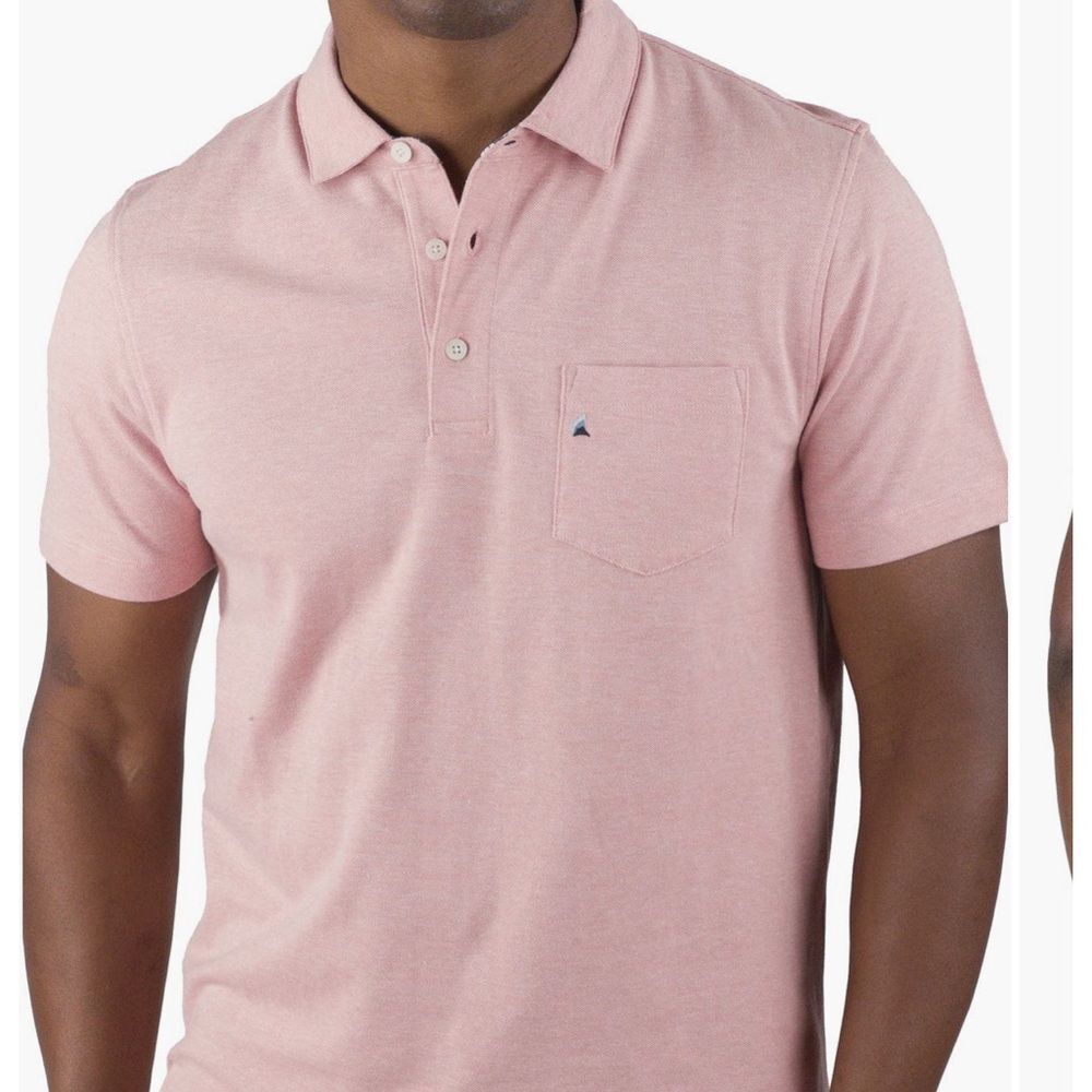 Tailor Vintage Airotec Birdseye Polo‎ Shirt Dusty Rose Size Large NWT